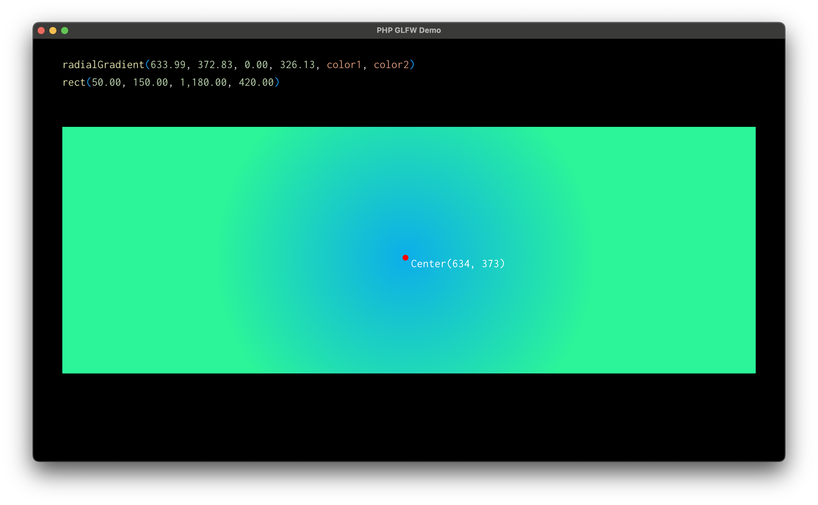 Radial Gradient Example (PHP-GLFW VG)