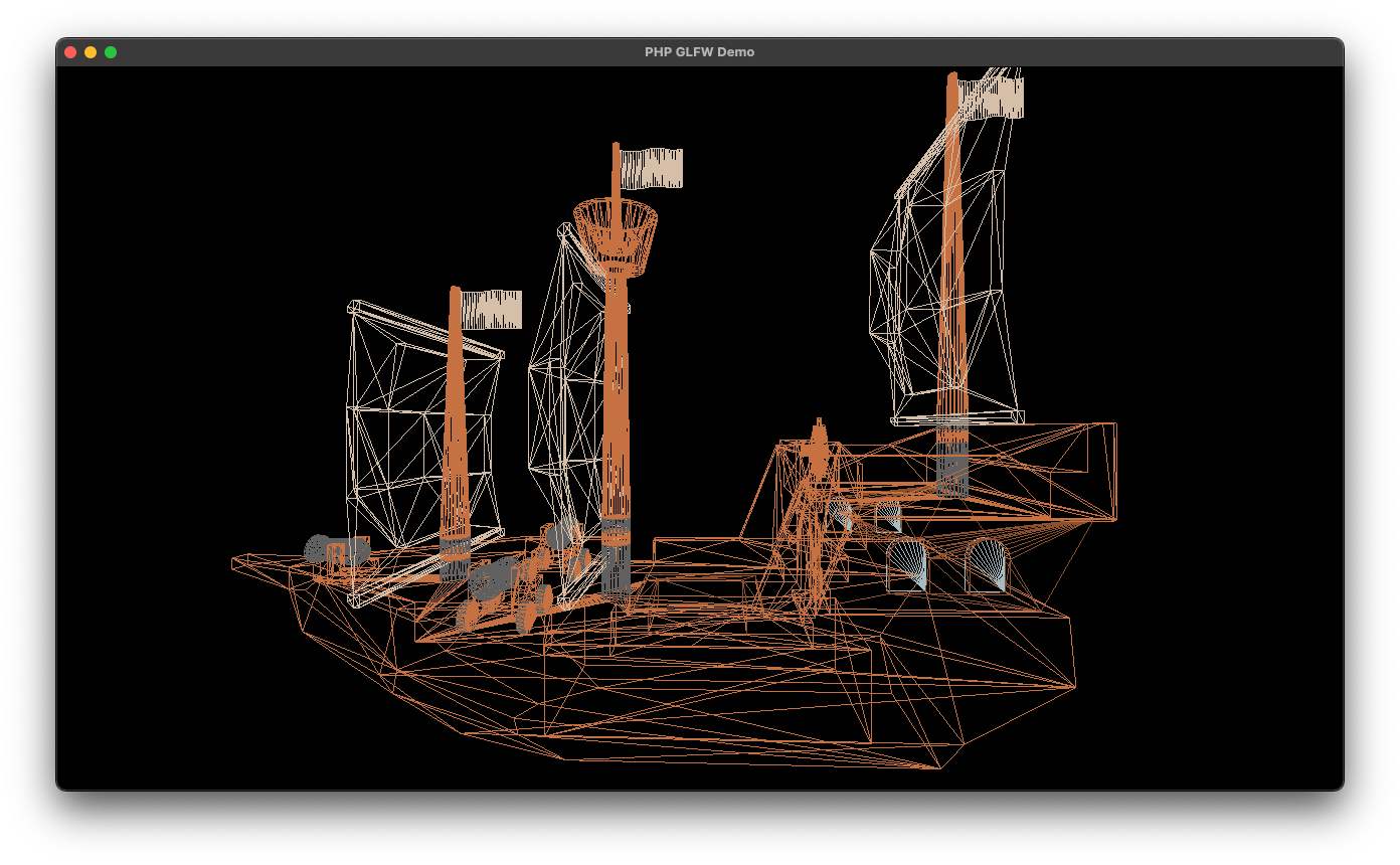 PHP 3D Boat Wireframe