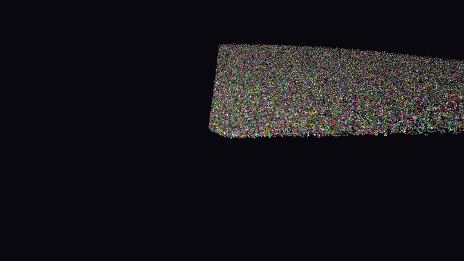 PHP-GLFW DrawCallAssembler with frustum culling enabled, only the visible slice survives