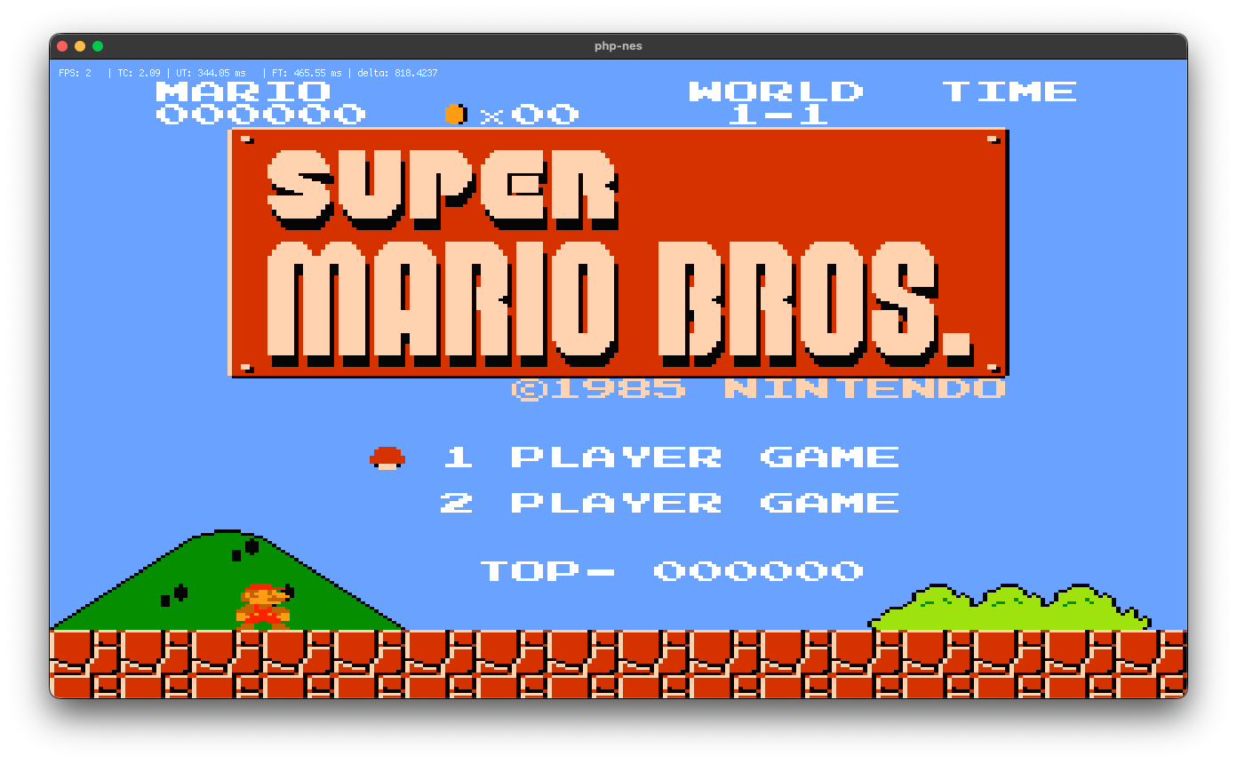 NES PHP-GLFW, a cycle accurate NES emulator written in PHP