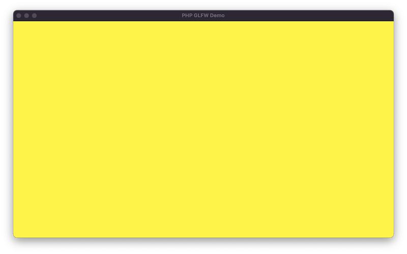 PHP OpenGL window creation screenshot